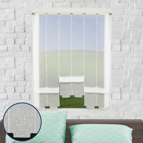 Oberwiesenthal braun - n�hfreies Raff-Panneaux Clip-Rollo Raff-Gardine