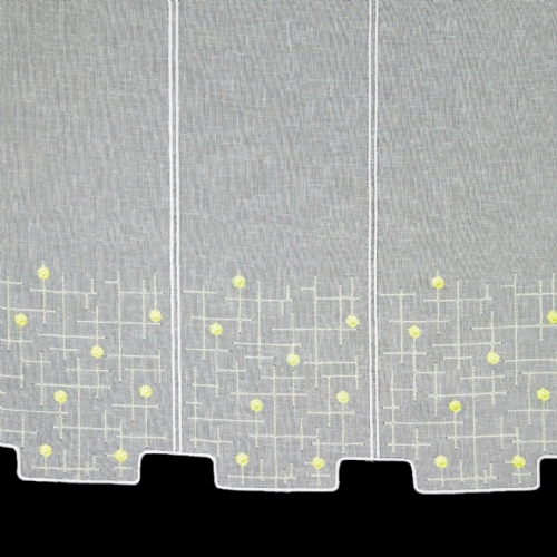 Klingenthal gr�n - n�hfreier Kurz-Store Bistro-Gardine Schneeball-Spitze