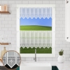 Voigtsberg - n�hfreie Landhaus Gardine Stickerei Spitze wei� oder creme